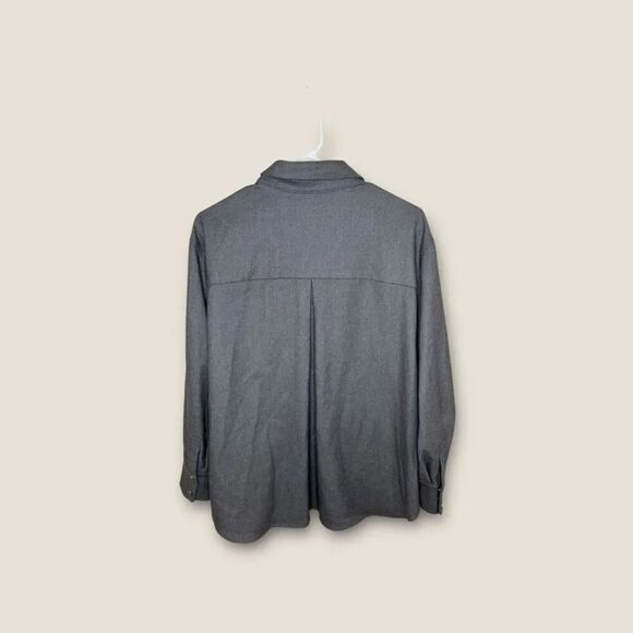 MM Lafleur The Vivi Top Flannel Gray Size 14 - Picture 6 of 12